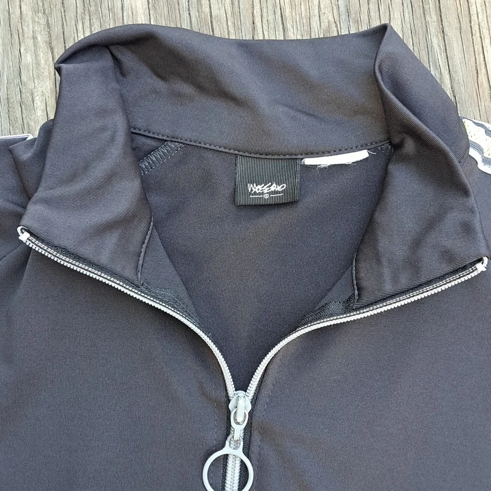 Active zipper front long sleeves side pockets athletic jacket M - Picture 3 of 6